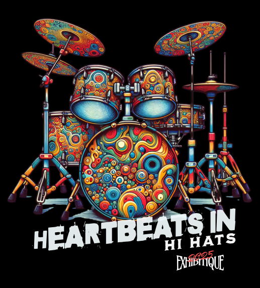 Classic Black T-Shirt - Heartbeats